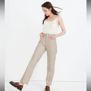 Madewell The Perfect Vintage Straight Jean: Faux Leather Edition